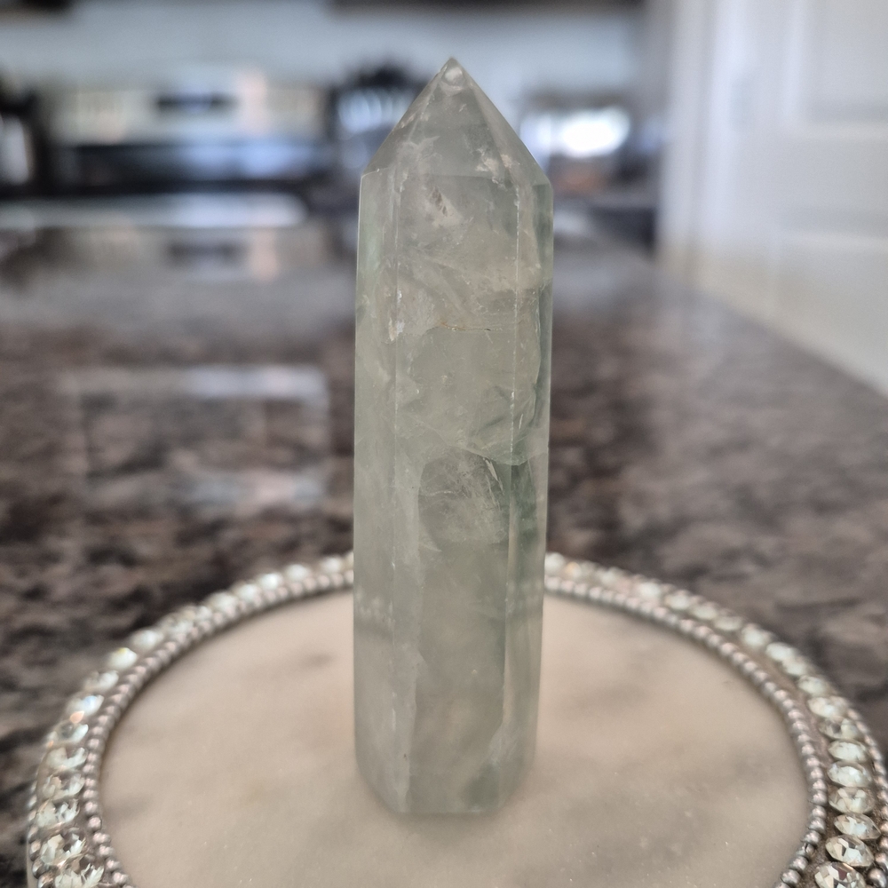 Natural Fluorite Crystal Point Obelisk Tower #L - Picture 3 of 11